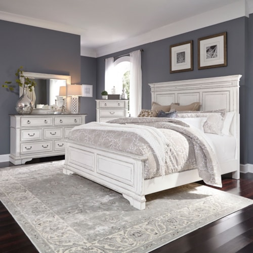 4-Piece Traditional King Panel Bedroom Set