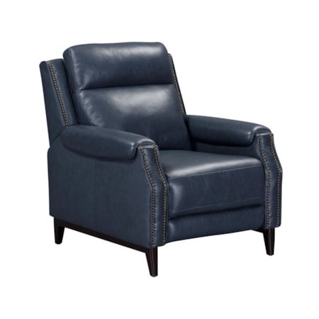 Leather Pushback Recliner w/Nailheads