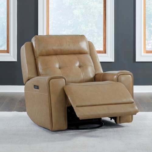 Casual Power Swivel Glider Recliner with USB Ports