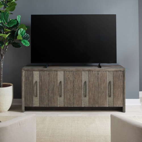Contemporary 4-Door Accent Cabinet