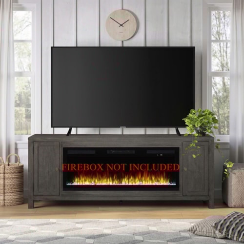Transitional 78" Fireplace TV Console