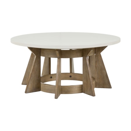 Round Two-Tone Cocktail Table
