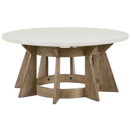 Round Two-Tone Cocktail Table