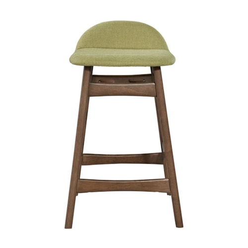 Mid-Century Modern Upholstered Counter Chair