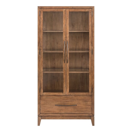 Transitional Bunching Display Cabinet with Touch LED Lighting