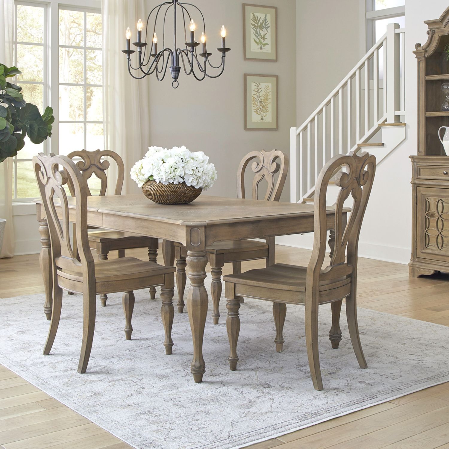 Liberty Furniture Magnolia Manor 5-Piece Rectangular Table Set