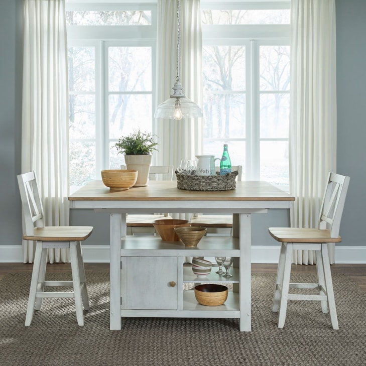 Liberty Furniture Lindsey Farm 62WH-CD-5GTS Farmhouse Two-Toned