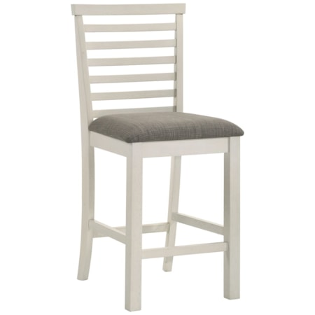 Upholstered Ladder Back Counter Chair