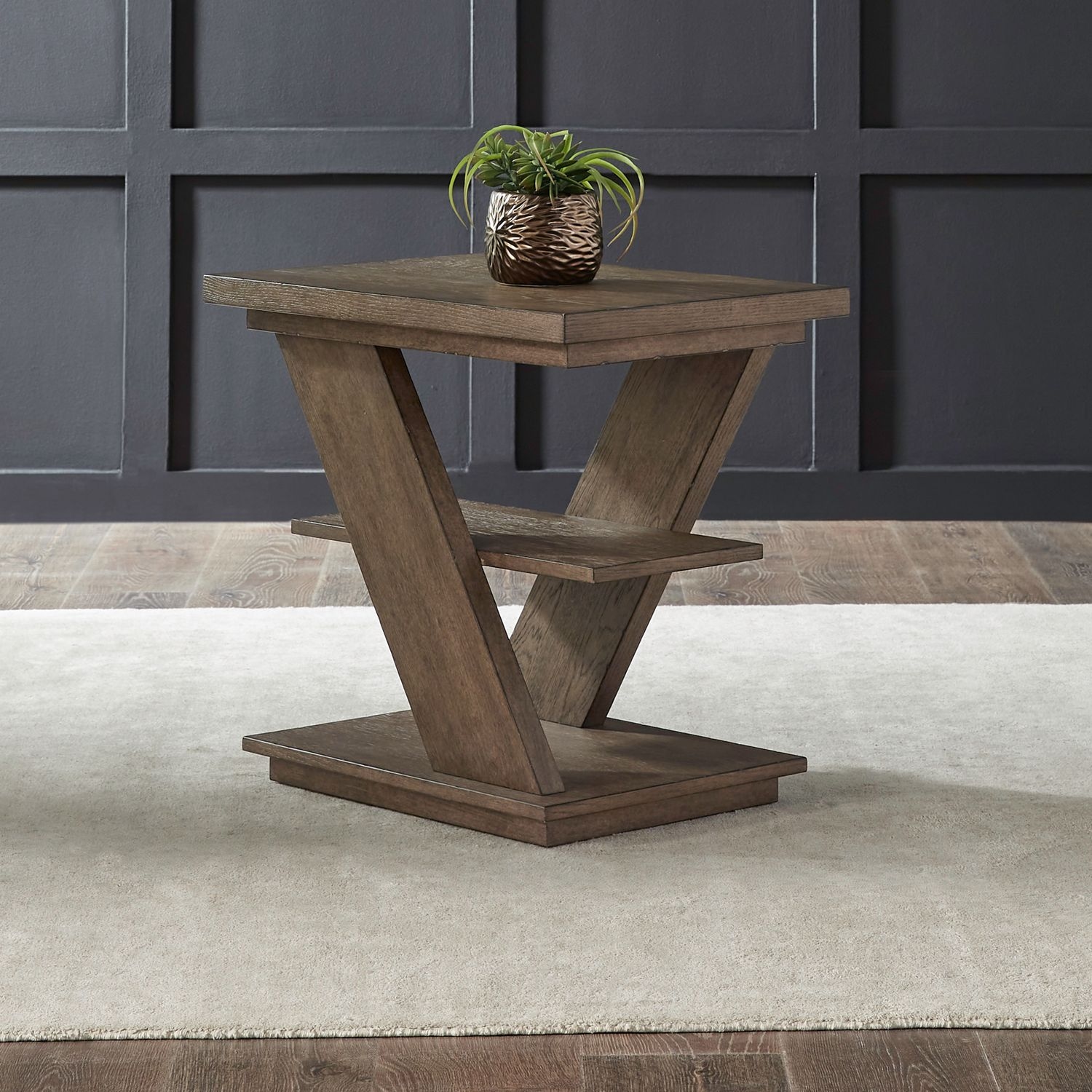 Liberty Furniture Aspen Sky Sculptural Rect. Chairside Table