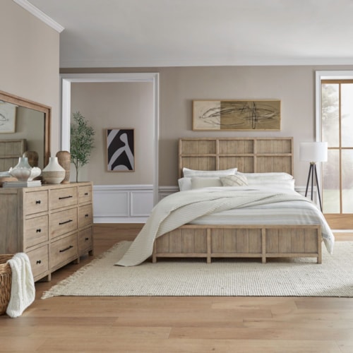 Transitional 3-Piece Queen Panel Bedroom Set