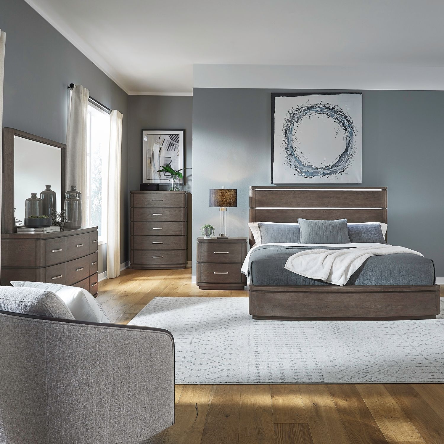 Liberty Furniture Cascade Falls 5-Piece Queen Panel Bedroom Set