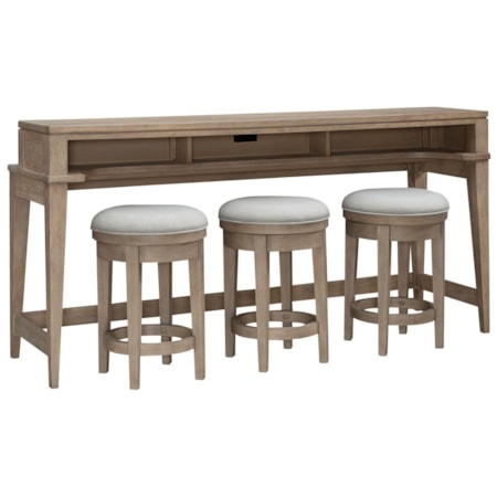 Console Table with 4 Stools