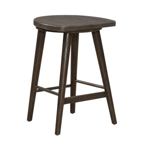 Contemporary Console Stool with Wide Seat