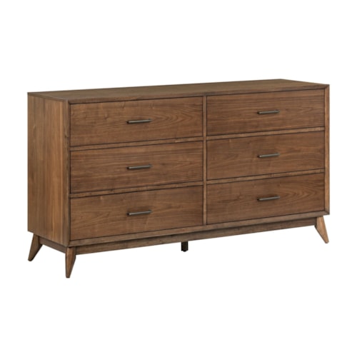 Mid Century Modern 6-Drawer Dresser