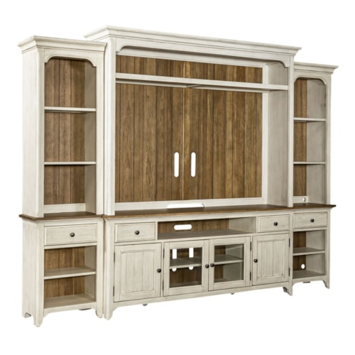 Farmhouse Entertainment Center with Piers