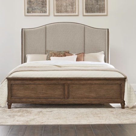 Upholstered Queen Shelter Bed