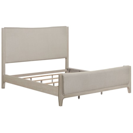 Upholstered King Panel Bed