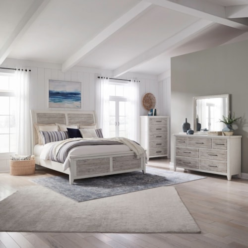 Farmhouse 4-Piece King Sleigh Bedroom Set