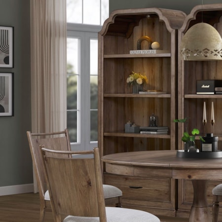 Scalloped Tall Display Cabinet