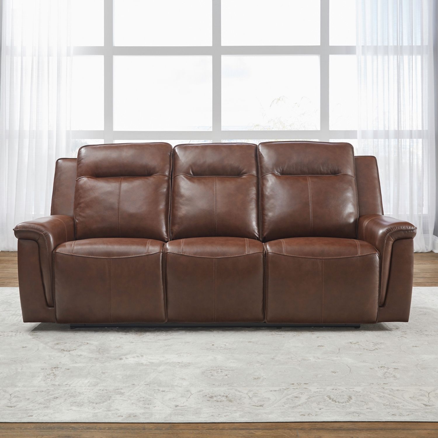 Leather Power Reclining Sofa