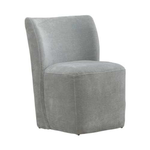 Transitional Accent Dining Chair with Casters