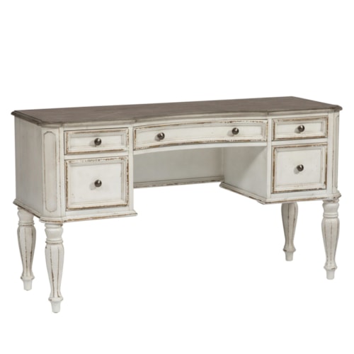 Traditional 5-Drawer Vanity Desk