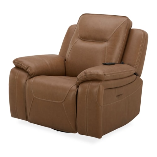 Transitional Power Recliner with Heat & Massage Functions