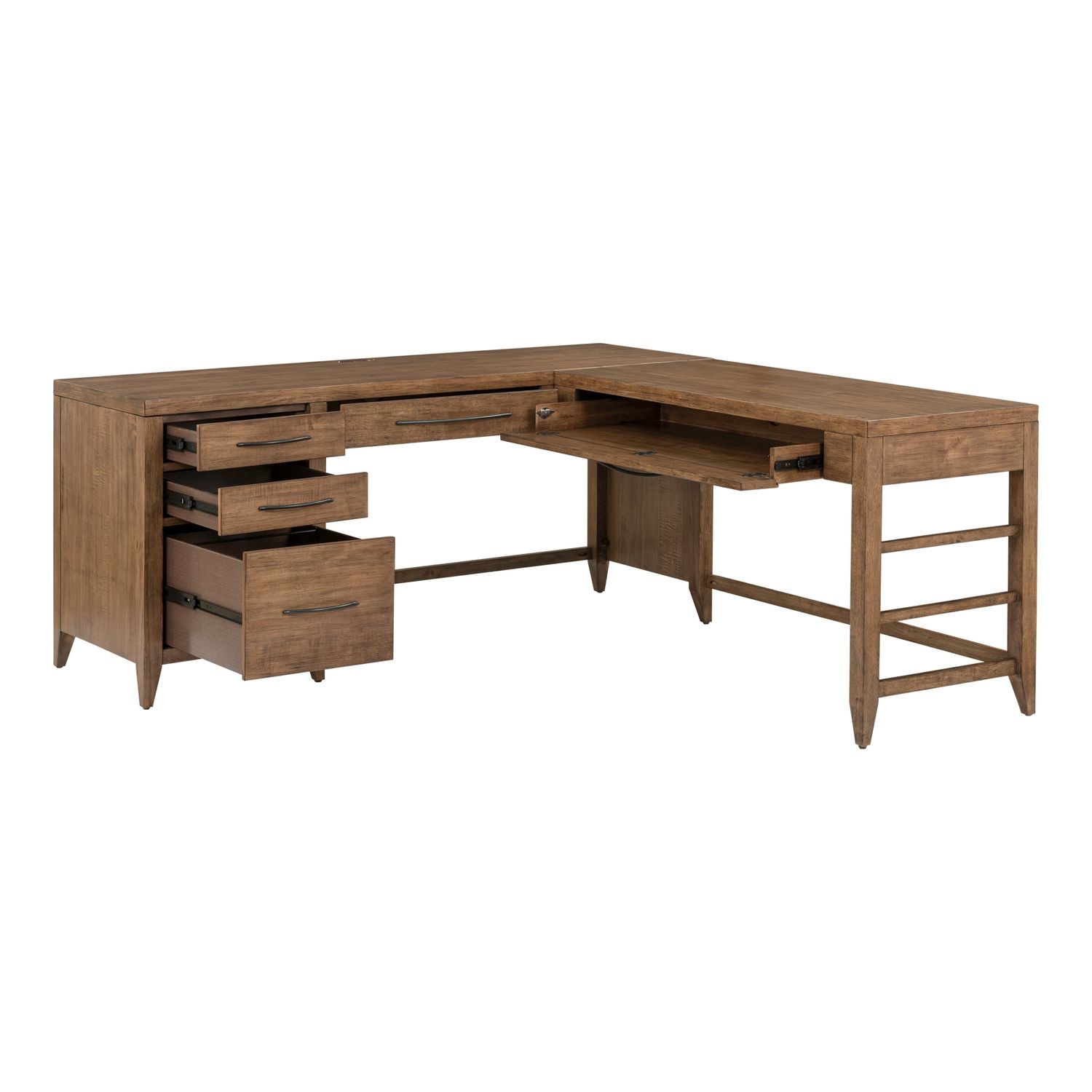 L-Shape Desk w/Integrated Charging