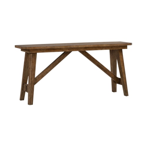 Transitional 72" Wood Sofa Table