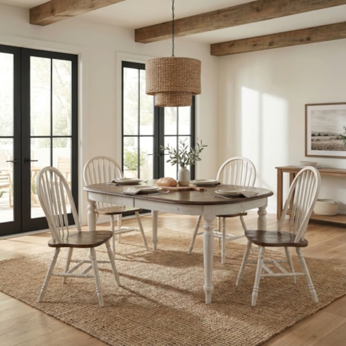 Transitional 5-Piece Dining Set
