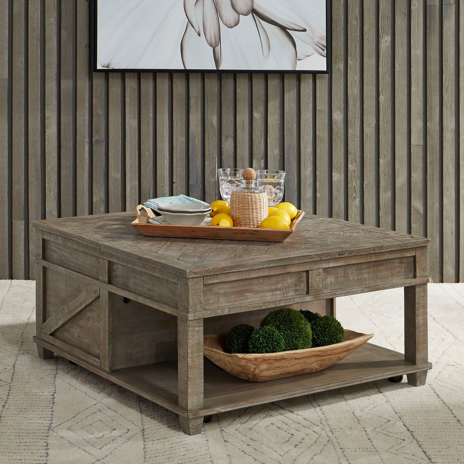 Square Lift Top Cocktail Table