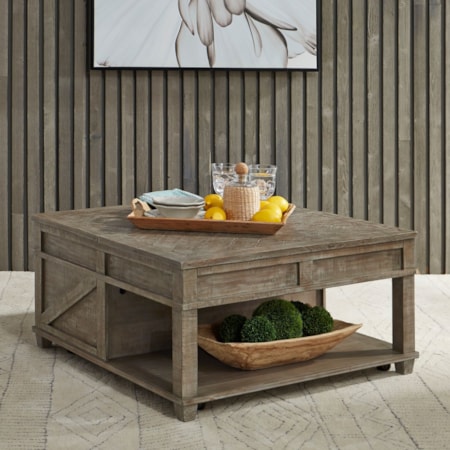 Square Lift Top Cocktail Table