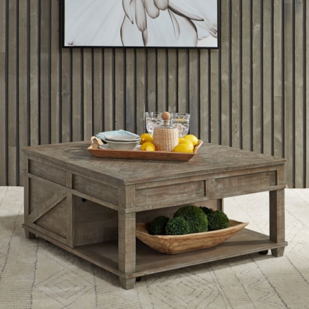 Square Lift Top Cocktail Table