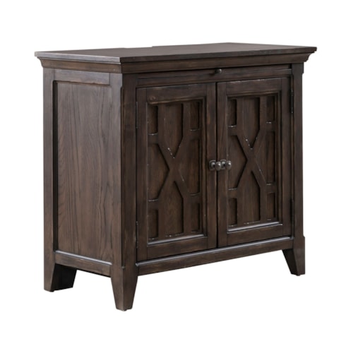 Traditional 2-Door Bedside Chest with Charging Station