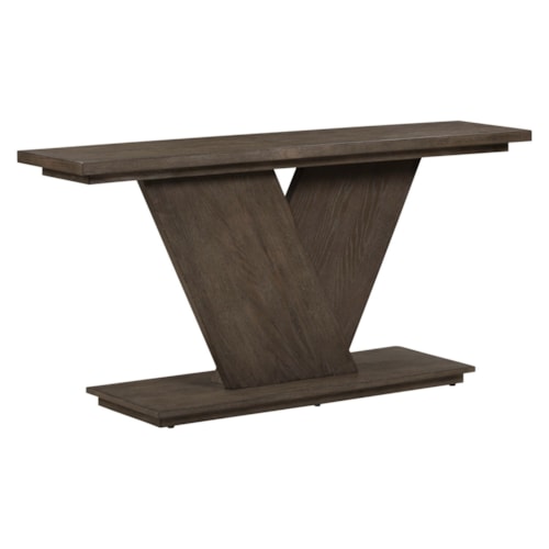 Modern Casual Sculptural Rectangular Sofa Table