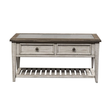 Rectangular Ceiling Tile Cocktail Table