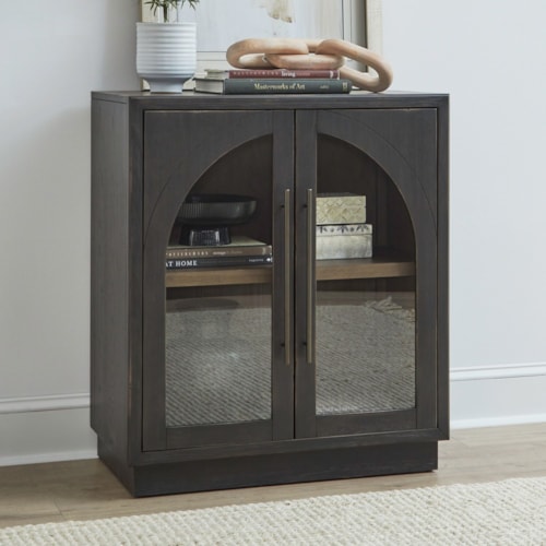Contemporary 2-Door Accent Cabinet with Adjustable Shelf