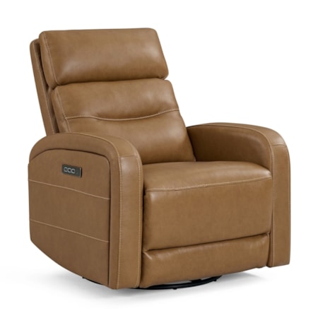 Leather Swivel Glider Power Recliner
