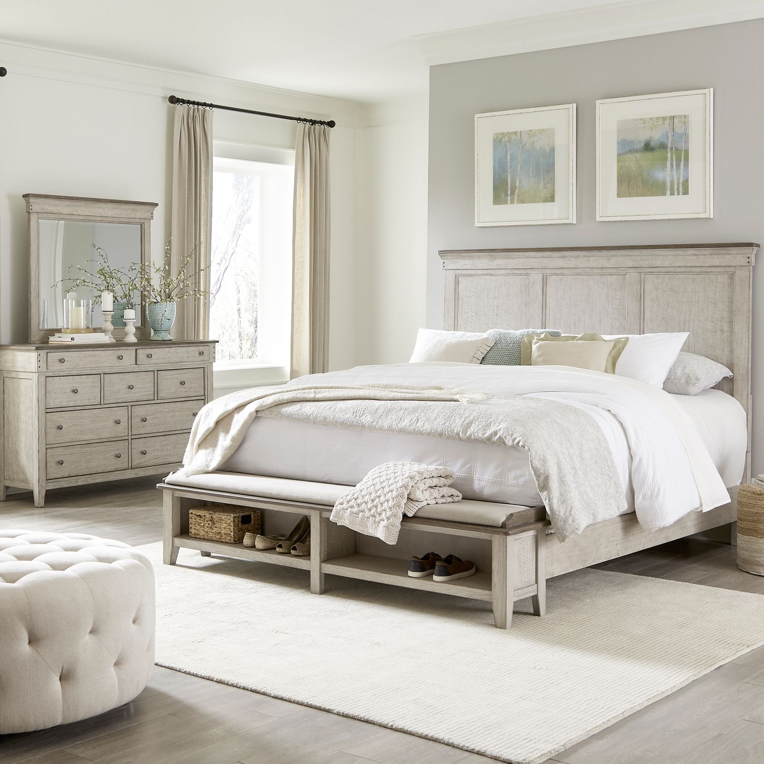 Liberty Furniture Ivy Hollow 3-Piece King Panel Storage Bedroom Set