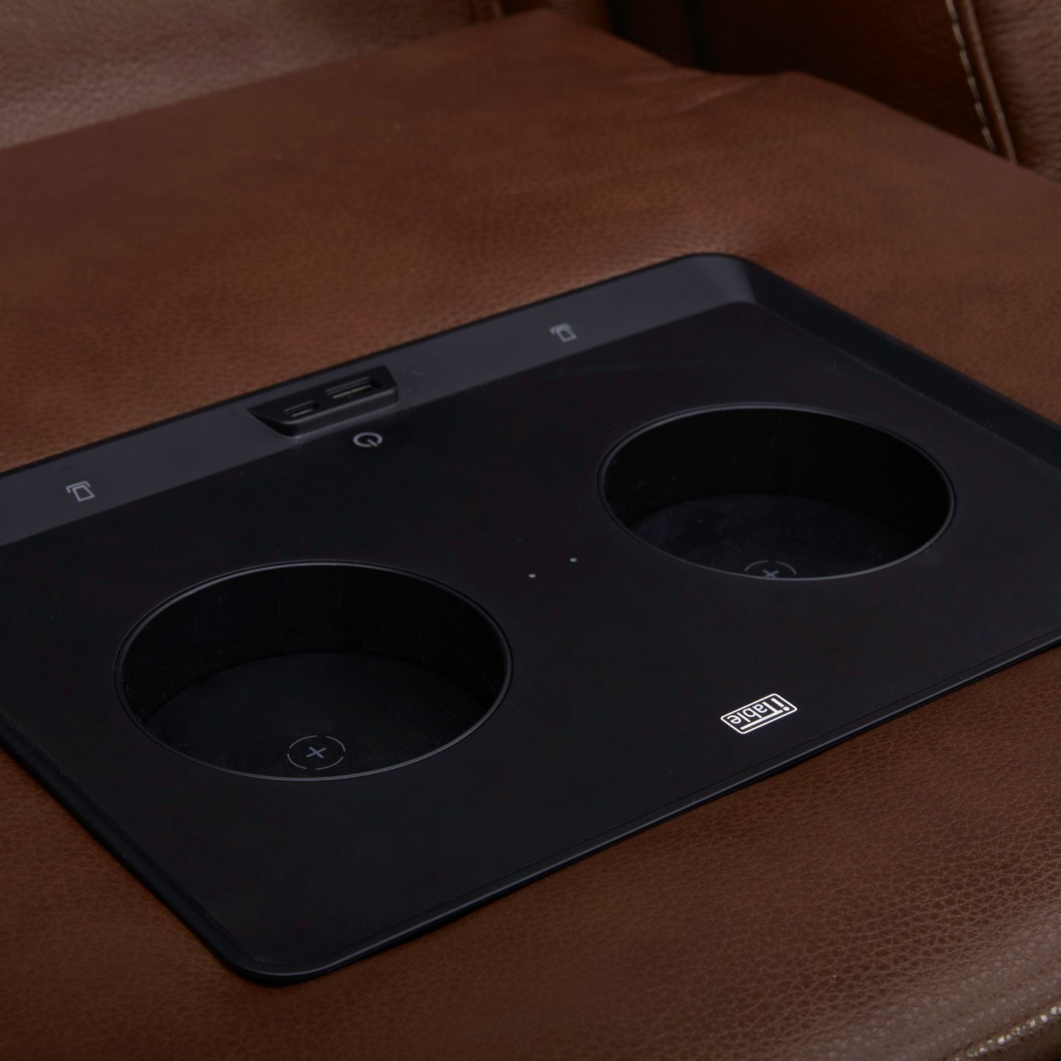 Liberty Furniture Caswell Power Reclining Leather Sofa w/BT Speakers