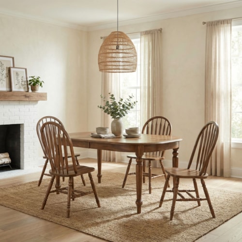 Transitional 5-Piece Dining Set