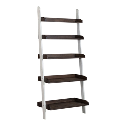 Farmhouse Open Leaning Bookcase