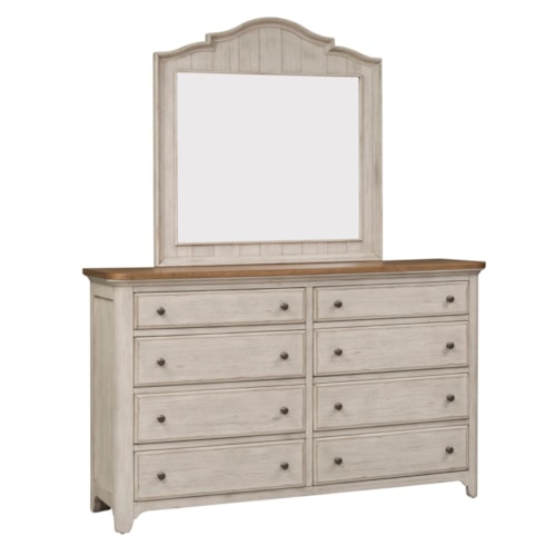 Farmhouse Reimagined 8-Drawer Dresser & Mirror