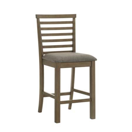 Upholstered Ladder Back Counter Chair