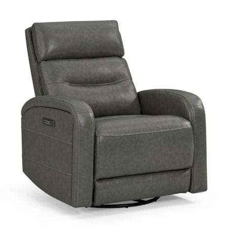Leather Swivel Glider Power Recliner