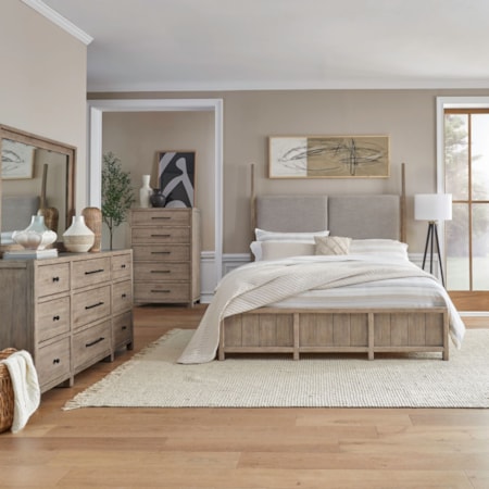 4-Piece California King Poster Bedroom Set