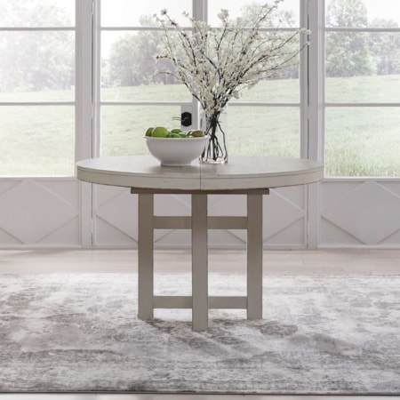 Farmhouse Round Pedestal Table Set