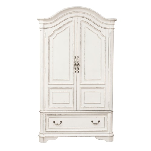 Traditional Armoire with Cedar Lined Bottom Drawer