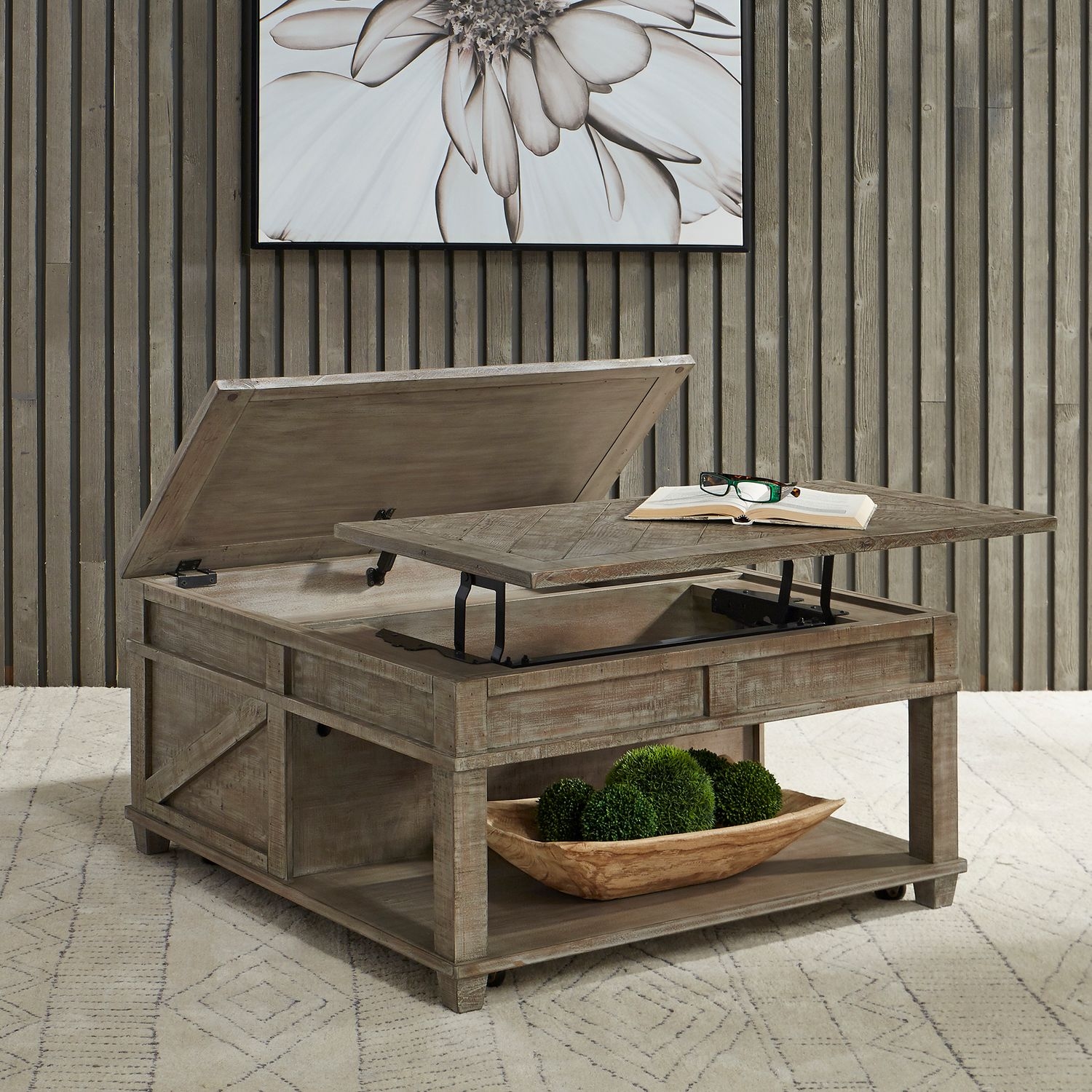 Liberty Furniture Parkland Falls Square Lift Top Cocktail Table