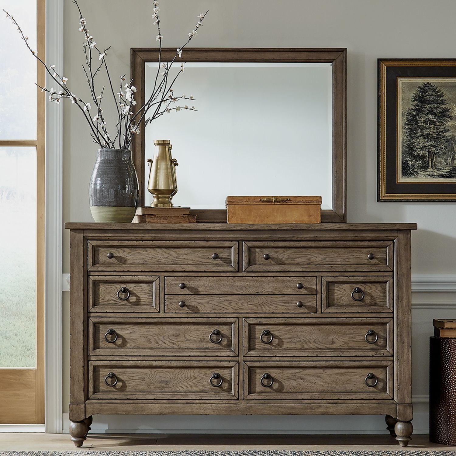9-Drawer Dresser &amp; Mirror Set